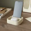 Подставка для телефона настольная, держатель для смартфона и планшета Oliver, бетон, кремовый матовый