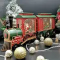 Эксклюзивный новогодний фонарь и светильник Рождественский Экспресс с метелью и новогодней музыкой