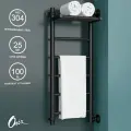 Полотенцесушитель Водяной Onix, модель Classic Plus Black Right 300x800, Лесенка с боковым подключением справа, Черный матовый, полный комплект