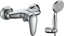 Смеситель для душа Lemark Pramen LM3303C с душевым гарнитуром, настенный, однорычажный, латунный, хром, чешский