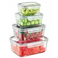 Набор герметичных пищевых контейнеров EmHouse - 4 шт, 400; 800; 1400; 2300 мл.