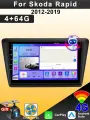 Магнитола для Skoda Rapid 2012-2019, Автомагнитола для Шкода Рапид ,4G Android 4+64GB 2din Мультимедиа Bluetooth FM WIFI Автомобильный