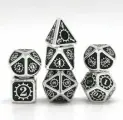 Кубики ДнД (7 шт) металлические / Дайсы для DnD / Dungeons & Dragons / RPG / Черный механизм
