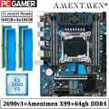 Комплект материнская плата Amentmen X99-B4 + Xeon 2690V3 + 64GB DDR4 ECC REG 4x16GB Blue