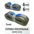 2 шт Строп текстильный петлевой СТП 4т 6м (120мм) для подъема груза