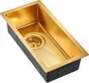 Кухонная мойка Emar EMB-126A PVD Nano Golden 23x45 см, золотой матовый