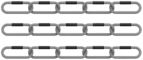 Цепи для фитнеса 2кг REAX CHAIN (в комплекте 3 цепи по 5 звеньев), цвет: серый