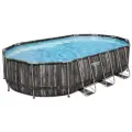 Бассейн Bestway Power Steel Wood Style 5611R, овальный, 610×366×122см, 20241л,