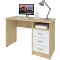 Стол письменный Хит-3, ШхГ: 120х50 см, цвет: Дуб сонома/Белый