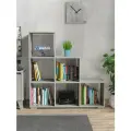 Стеллаж Курскмебель №5, ЛДСП, серый, открытый, для книг и игрушек, 102,4х29х104,4 см