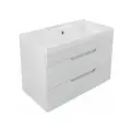 Тумба подвесная под раковину Soho 80 Quadro, белая (без раковины)
