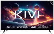 ЖК-телевизор Kivi M65UD70B, диагональ 65, 4K Ultra HD, черный, смарт ТВ, Android, черный
