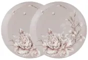 Набор тарелок закусочных 415-2239 lefard white flower 2 шт. 20,5 см серый