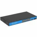 POE-коммутатор 16-канальный, 2xRJ45+2xSFP UPLINK, POE-A, 300Вт (ORIENT SWP-7516POE/2P/2SFP-PS-1GB)