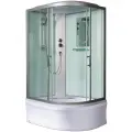 Душевая кабина, WELTWASSER Halle 1202 L, прозрачное стекло, высокий поддон, 120х90 см, белый/хром