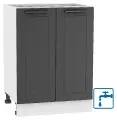 Шкаф кухонный напольный Глетчер Маренго 60 см, МДФ Soft-touch темно-серый