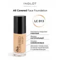 Тональная основа Inglot All Covered LC013, 30 мл — стойкая, с пептидами и витаминами, для всех типов кожи, без эффекта маски