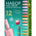 Набор пастельных гель лаков 12 шт для маникюра и педикюра Macaroon Cream + база и топ / Misscheering
