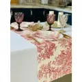 Дорожка на стол ADAMHOME Туаль де Жуикрасная, водоотталкивающая, 40x170 см