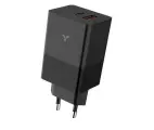 Сетевое зарядное устройство Accesstyle Crocus GaN 65WCA Travel USB-A Type-C Черный