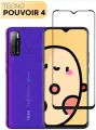 Защитное стекло на Tecno Pouvoir 4 (Техно Поувоир 4), с рамкой, бренд Картофан