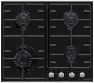 Газовая варочная панель Maunfeld EGHE.64.3STS-EB/G 59 см, 4 конфорки эмаль электроподжиг газконтроль, черный