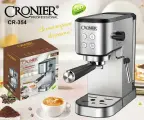 Кофемашина Cronier Professional CR-354, Кофеварка рожковая, Полуавтоматическая с капучинатором, Черная