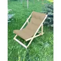 Кресло-шезлонг Элит складное деревянное, цвет бежевый