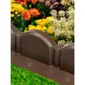 Бордюр садовый пластиковый Волна, коричневый