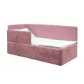 Кровать Непоседа 180*90 розовая универсальный угол, без ящика, с защитным бортиком