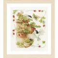 PN-0168599 Набор для вышивки крестом LanArte Strawberries & Birds Клубника и птицы