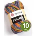Пряжа YarnArt Jeans Crazy (Джинс Крейзи) - 10 мотков 8213 Зеленый / фиолетовый /оранжевый 55% хлопок, 45% полиакрил, 50 г 160 м