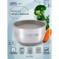 Миска для салата с крышкой Gipfel Federica 51866 2,7 л/20х12 см стальной/бежевый