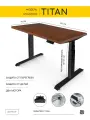 StolStoya Компьютерный стол с регулировкой высоты титан 140х70 SE221IBAO14070
