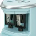 Упаковка 2 шт. Точилка электрическая BRAUBERG DUAL (для 2 диаметров карандашей!), 4 батарейки АА, голубая, 270578