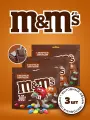 Конфеты шоколадные драже M&M's с молочным шоколадом, 3 шт по 360г