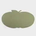 Салфетка под приборы, 35x40 см, ПВХ, фигурная, хаки, Яблоко