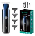 Машинка для стрижки VGR V-986, с турборежимом, 3 насадки, LED-дисплей, синяя