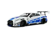 Модель коллекционная SOLIDO Nissan gt-r R35 lbwk body kit type 2 0 2024 whitemetallic blaumetalliv
