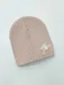 Шапка-бини Мой Ангелок весна\осень для девочек, размер 1-2 года, пудра