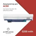 Аккумулятор AL10B31 для ноутбука Acer Aspire One 522 / D257 / Gateway LT23 (AL10A31, P0VE6) 5200 мА·ч белый