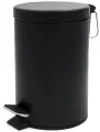 Ведро для мусора Ridder Ed, черное матовое, нержавеющая сталь, 3 л