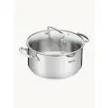 Кастрюля 2 л 18 см Tefal Duetto+ G7194356 с крышкой, из нержавеющей стали, с мерной шкалой, со сливными носиками, для всех типов плит, включая индукционные, гарантия на нержавеющую сталь 10 лет