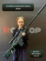 Игрушечная снайперская винтовка АВМ с оптическим прицелом и выбросом гильз мягкие пули, домашний тир