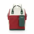 Рюкзак Himawari 1027-07 слоновая кость с бордо и темно-зеленым