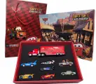 Подарочный набор лицензионных металлических машинок Тачки (Cars) 8 в 1 + фирменный подарочный пакет в комплекте