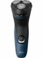 Электробритва роторная Philips S1151/00, для сухого и влажного бритья, синяя/черная