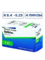 Квартальные контактные линзы Bausch&Lomb Optima FW 4 pk (BC 8.4; D -5.25)
