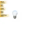 (15 шт.) Светодиодная лампочка Volpe NORMA шар G45 E27 11W(900lm) 6500K 6K матовая 45x78 LED-G45-11W/DW/E27/FR/NR Холодный белый. Цоколь E27