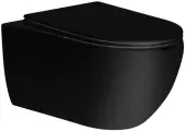 Чаша для унитаза Vincea Evo VT1-34MB цвет черный, подвесной
